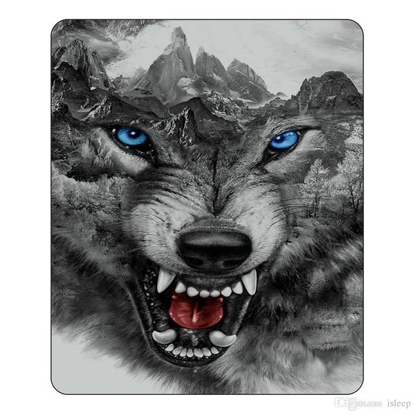 

3d printing animal world flannel blanket soft comfortable wolf 150*200cm