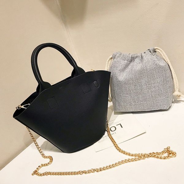 

bucket shoulder bag fashion handbag women large female pu leather sac bandouliere femme tote bag ladies handle