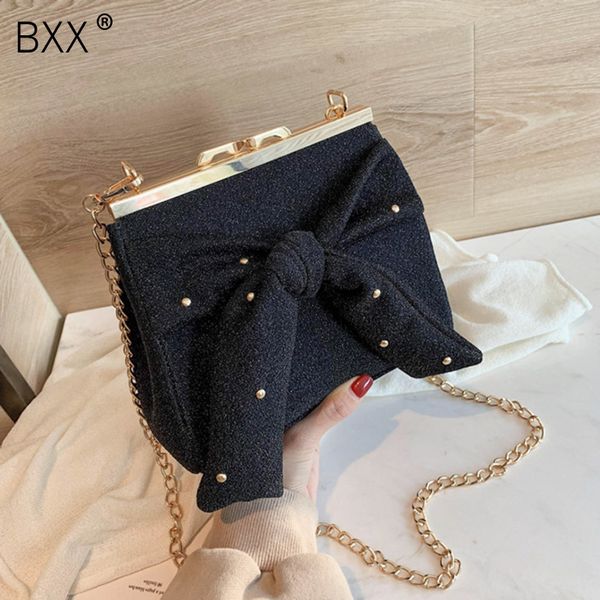 

bxx] mini velvet bowtie bags for women 2020 spring summer shoulder messenger chain travel handbags ladies crossbody bag hl528