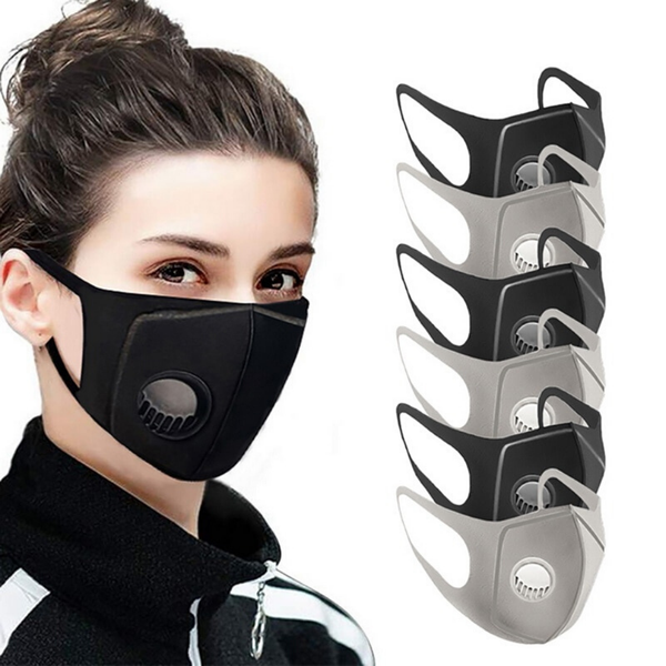 

kids face mask cartoon mouth mask cotton washable reusable mask with breathing valve for boys girls dustproof anti pm2.5 2pcs filters