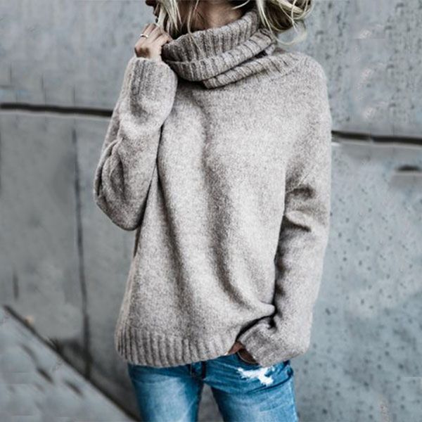 

women's vintage pullovers sweater woman new 2019 long sleeve knit turtle neck plain warm sweaters women's turtleneck, White;black