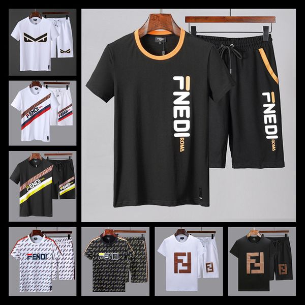 

2019 men's short tracksuits waistcoat breeches skull printed deutschland brand luxury summer suits for man with bright diamond slim, Gray