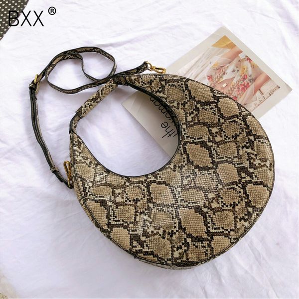 

bxx] vintage snake pu leather shoulder bags for women 2019 baguette handbags small travel lady fashion all-match bags hj246