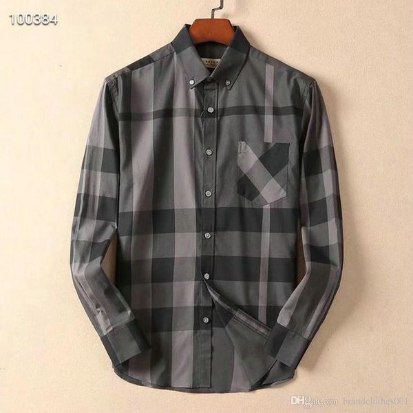 

brand mens designer long sleeve shirts firmate dress shirts fashion casual luxury shirt plaid shirt homme button up 0033, White;black