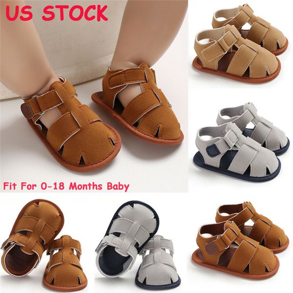 

2019 baby boy summer sandals clogs toddler soft sole anti-slip shoes cotton shoes baby boy casual sandals for 0-18months, Black;red