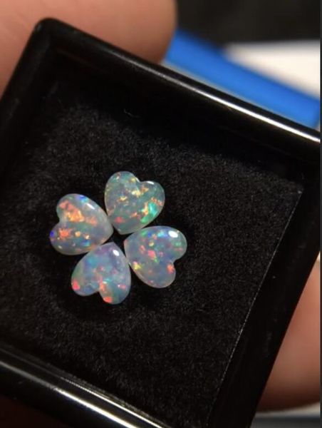 

gems 5mm*4pcs natural australia origin opal gemstones loose stones loose gems, Black