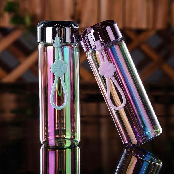 

380ml nano mirror glass can put microwave-proof glass student child milk cup coffee tea milk travel mug thermo bottle gifts