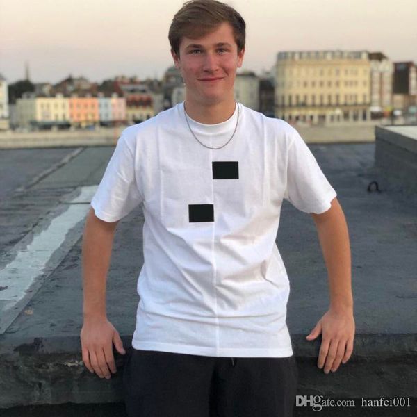 

18fw box logo x des tee street skateboard men tee fashion short sleeved casual outdoor printed t-shirts hflstx315, White;black