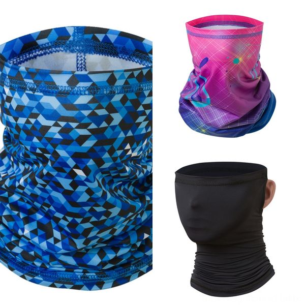 

lvnso 3d printing half scarf multi-function magic face sports neck er scarf anti-uv cycling bandana outdoor mask headwea, Black