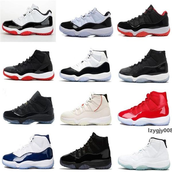 

new 11s low concord bred basketball shoes 11 metallic silver cap and gown men women space jam gamma blue sports sneakers man shoe
