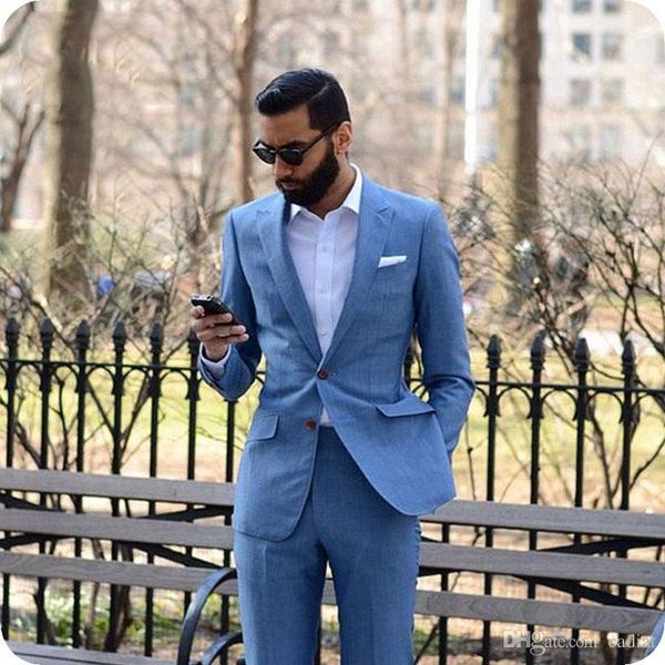 

blue groom tuxedos peak lapel men wedding tuxedo popular men jacket blazer men dinner/darty suit custom made(jacket+pants+tie) 1279, Black;gray