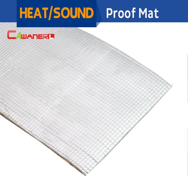 

cawanerl 1pcs 20cm x100cm car body sound heat insulation deadening mat deadener cotton pad noise control aluminum foil