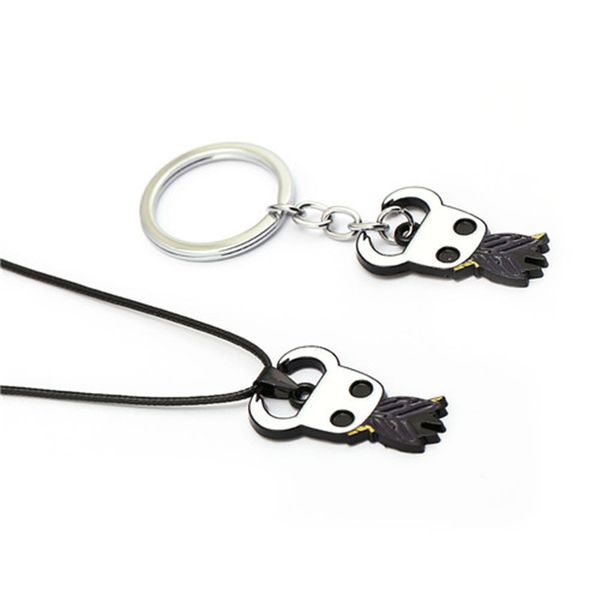 

new game hollow knight keychain key ring kry chain wanderer lapel pendant men car women bag jewelry chaveiro toy gift, Silver