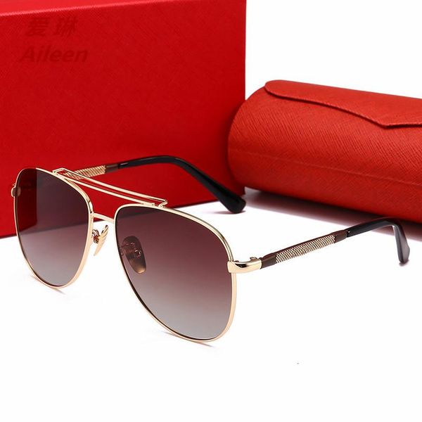 

2018 new men's metal polarized sunglasses color film big frame fashion sunglasses anti-uv glasses 0809 eyewear, White;black