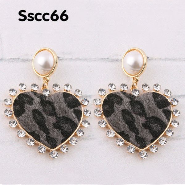 

sscc66 drop heart earring dangle earrings horse hair zinc alloy large long brinco brand ear accessories oorbellen christmas, Silver