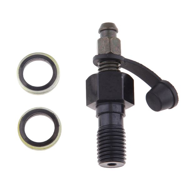 

new m10 x 1.25mm / m10 x 1.0mm motorcycle brake master cylinder caliper bleed screw nipple banjo bolt + bleed cap
