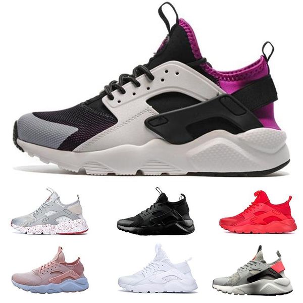 

2019 new huarache 4 iv ultra running shoes fashion triple black white red grey huaraches designer sneakers sports outdoor mens women shoe