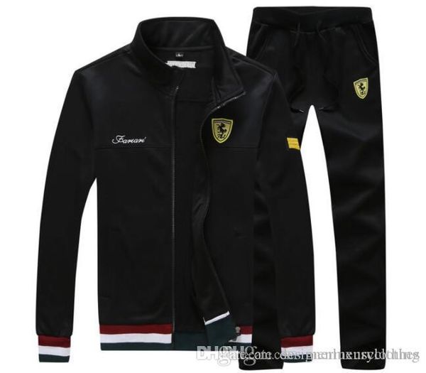 

мужская осень спортивные костюмы дизайнера повседневный jacket вышивки длинные брюки 2pcs костюмы одежда наборы, Gray