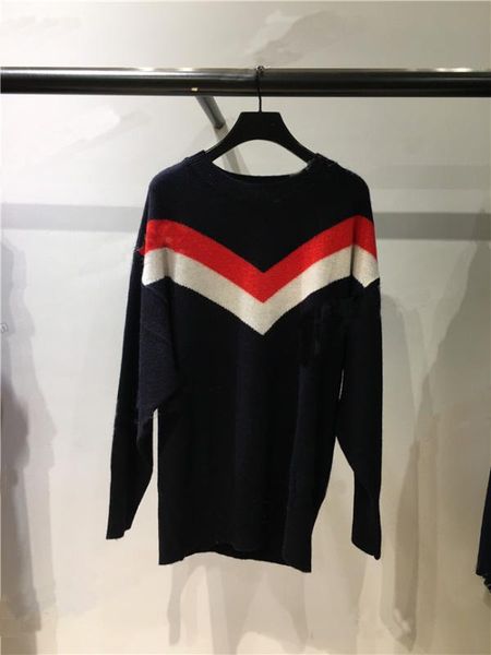 

women's sweaters 17 temperament contrast color v type knitting shirt wear sweater s2205h 7679, White;black