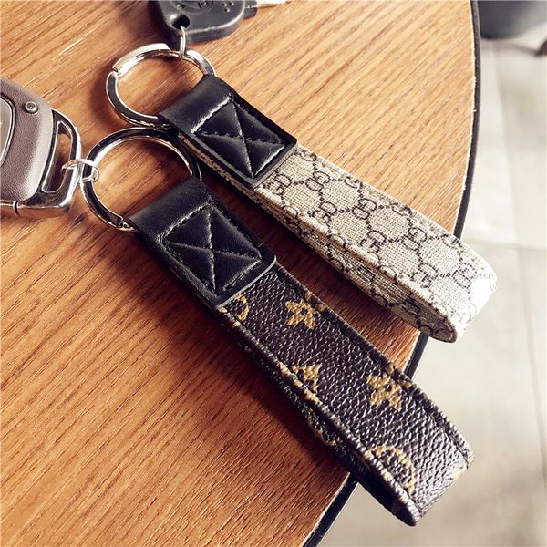 

concise bonzer car keychians creative leather car keychains exquisite keychain pendants for men and women, Silver
