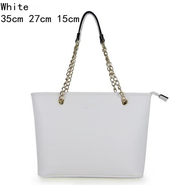 

pu fashion white women large capacity chain handbag designer shoulder bag lady tote bag female clutch purse handbags