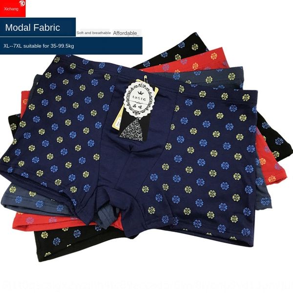 

large size modal men's boxer pants four seasons printing comfortable underwear breathable 200 jin boxer underwear, Black;white