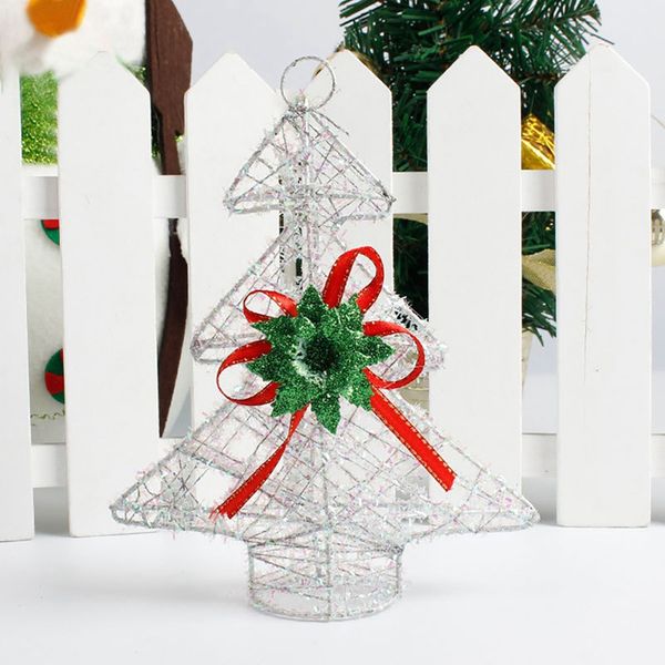 

christmas tree window hanging ornament iron glittering xmas pendant party decorations