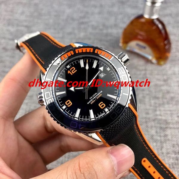 

2019 ceramic bezel men 039 hand marine watch canva tainle teel 45mm tran parent 8900 automatic movement watch luxury men 039 watc, Slivery;brown