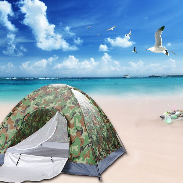 

outdoor camping tent camouflage camping beach tourist fishing trekking tarp barraca awning ultralight tent for 4 person with carry bag
