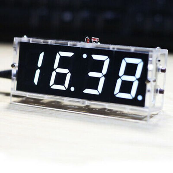 

alarm electronic clock temperature display digital portable transparent shell