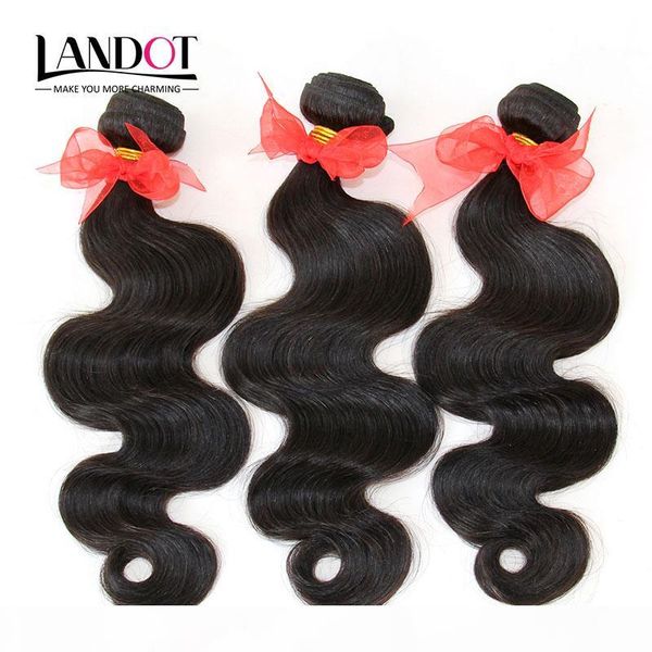 

brazilian human hair weave extensions peruvian malaysian indian cambodian mongolian hair body wave 3 bundles dyeable grade 8a quality, Black