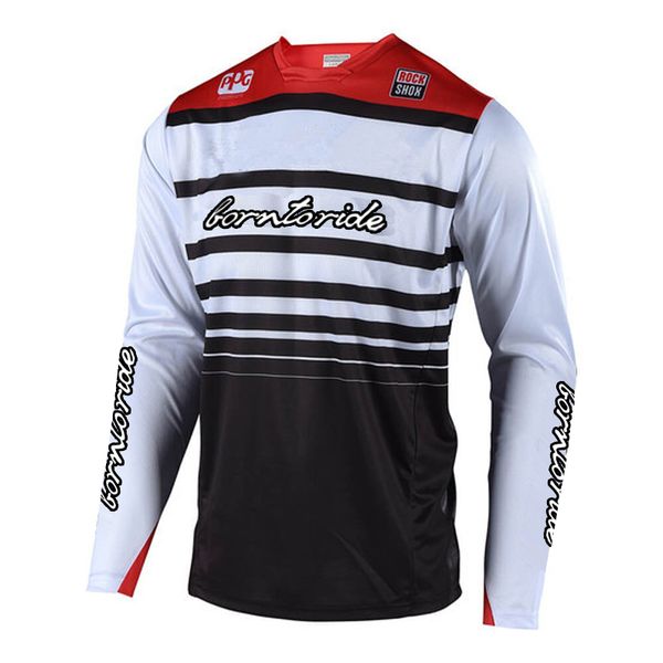 

downhill mtb jersey dh moto jersey off road long motorcycle motocross mx spexcel cycling hombre bmx tshit, Black;red