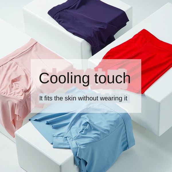

men's underwear ice silk underwear traceless men's boxer pants nylon fabric half pants soft and breathable, Black;white