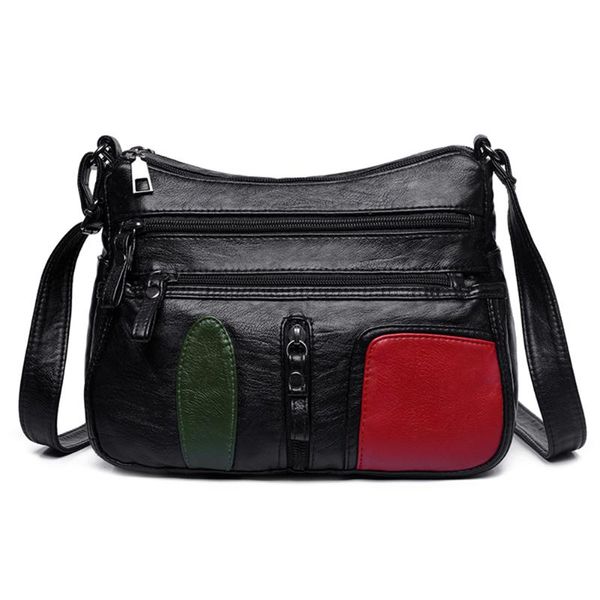 

женское повседневные кожи плечо сумка женщина multi-карманные моды crossbody сумка для украшения покупки путешествия
