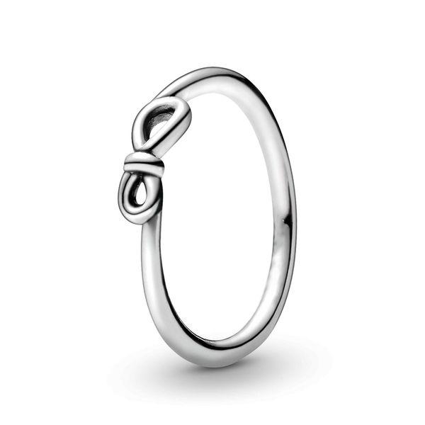 

925 sterling silver infinity knot ring with logo and pandora original gift box fashion luxury designer jewelry engagement rings for women