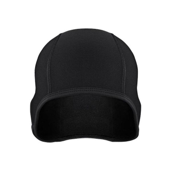 

windproof solid elastic casual bicycle sport outdoor winter soft running hiking warm hat cycling cap unisex, Black