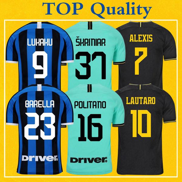 

Lukaku alexi inter lautaro kriniar 2020 milan occer jer ey barella 19 20 football inter football hirt uniform, Black;yellow