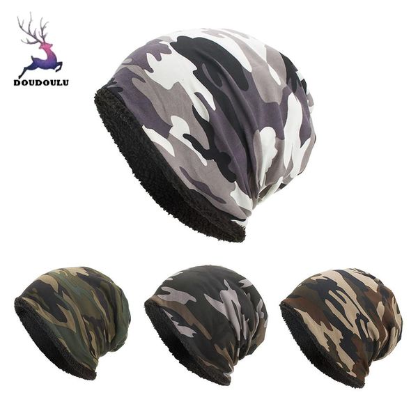 

women men warm baggy camouflage crochet winter wool ski beanie skull caps hat camouflage winter cover cap czapka zimowa damska 3