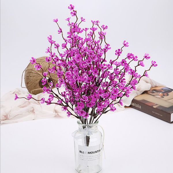 

37cm artificial flower spring plum blossom branch flower bouquets flower bud for wedding party decors