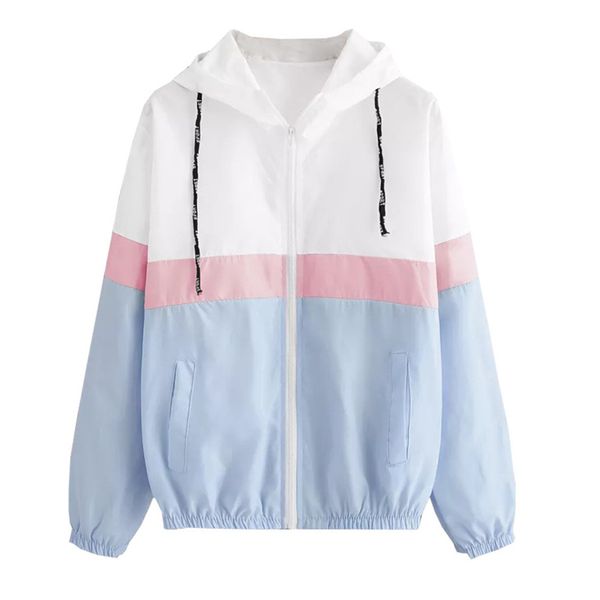 

women jackets winter coat jacket long sleeve patchwork thin skinsuits hooded zipper pockets sport coat female bomber jackets, Black;brown