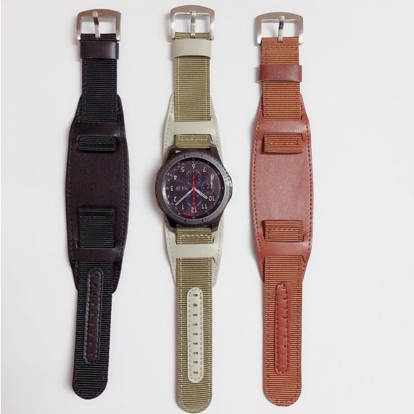 

nylon watch band watchband leather strap 18mm 20mm 22mm 24mm watch straps stainless steel buckle pulseira relogio correa reloj, Black;brown