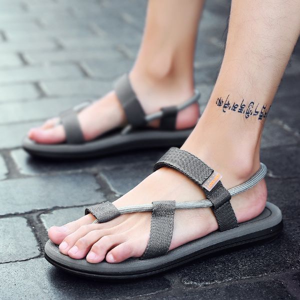 

2020new summer men's ms comfortable sports sandals buckle casual sewing men's beach sandals thick-soled shoes 45 ms shoes