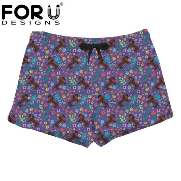 

forudesigns 2019 groovy labrador pug beagle print summer women shorts casual beach party breathable short feminino elastic short, White;black