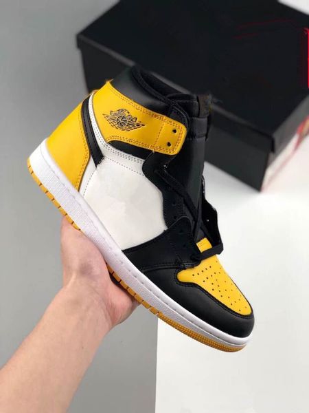 

2019 new 1 i yellow bumblebee men women basketball shoes sports sneakers 1s black fashion outdoor trainers size 36-45 with box