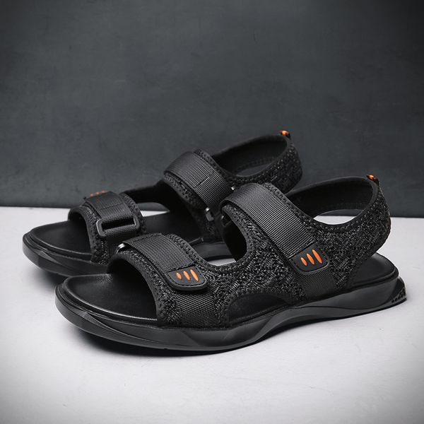 

mens casual shoes mens sandals summer male breathable tenis krasovki masculino adulto sneakers dropshipping zapatillas de hommer, Black