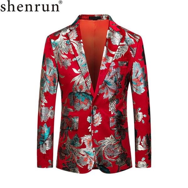 

shenrun men red blazer jacket fashion slim fit casual blazers groom jackets host singer stage dress m-6xl plus size, White;black