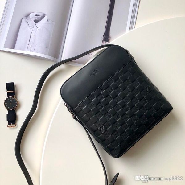 

мужская сумка на одно плечо, кожаная продукция, большая вместительность, дизайнерская сумка, модная и щедрая 12