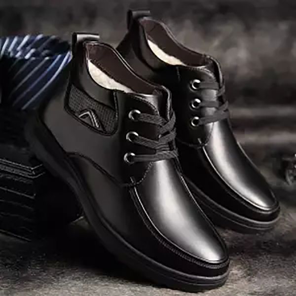 

2019 fashion men ankle boots winter high men snow boots keep warm flats black winter