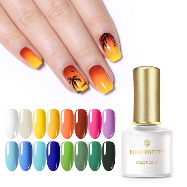 

born pretty 6ml summer series gel polish pure nail color nail natural resin soak off art uv led gel varnish, Red;pink