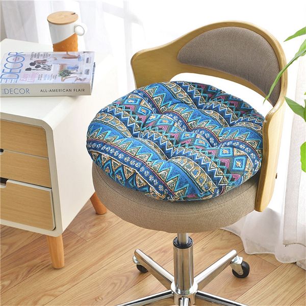 

bohemia car seat cushion chair office home cushion round cotton decoration pad cojines decorativos almofada 30aug09